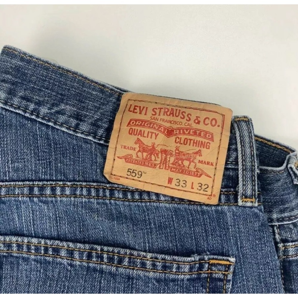 Levi’s 559 Men’s Size 33x32  Jeans Relaxed Straight Fit Medium Wash - Picture 5 of 10